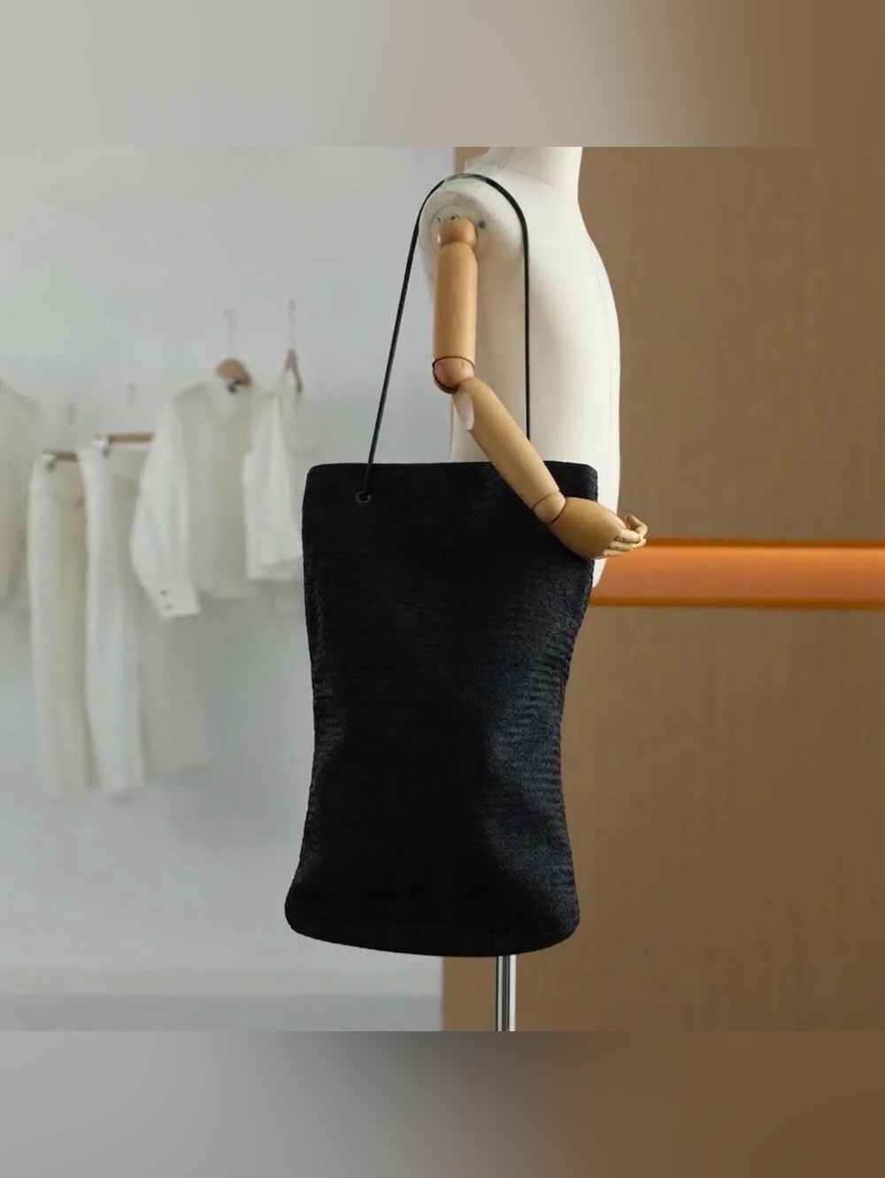 NWT JNBY Black Woven Crossbody/Shoulder/Tote Bag Handbag